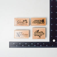 Stampin' Up! Holiday Best Rubber Stamps - Set of 4