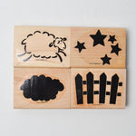 Sheep + Stars Stamps - Set of 4