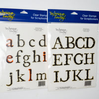 Technique Tuesday Williamsburg Lowercase + Uppercase Letters Clear Stamp Bundle