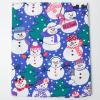 Snowman Print Quilting Weight Woven Fabric - 38" x 56"