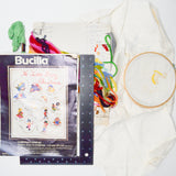 Bucilla Christmas Sampler Stamped Twelve Days of Christmas Crewel Embroidery Kit (Started)