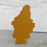 Santa (?) SIlhouette Paintable Wood Cutout with Stand - (Pick-Up Only) Default Title