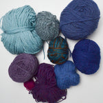 Blue + Purple Yarn Bundle - 8 Balls