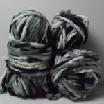 Black, White + Gray Variegated Red Heart Irresistible Jumbo Yarn - 3 Balls