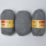 Dark Gray Spinnerin Sport Acrylic Yarn - 3 Skeins