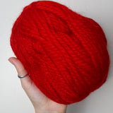 Red Bulky Wool Rug Yarn - 2 Skeins