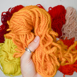 Orange, Red + Yellow Super Bulky Quickpoint Needlepoint Yarn Bundle