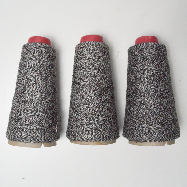 Black + White Plied Yarn - 3 Cones