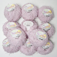 Light Pink Sorbe Idena Textured Ribbon Yarn - 11 Balls