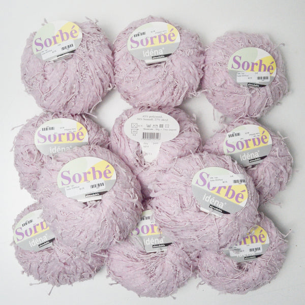 Light Pink Sorbe Idena Textured Ribbon Yarn - 11 Balls