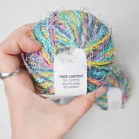 Pastel Rainbow Variegated Trendsetter Yarns Fizz Cotton Blend Yarn - 5 Balls