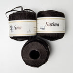 Black Satina Viscose Yarn - 3 Balls