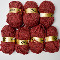 Red Laine D'or Ondule Bulky Wool Blend Yarn - 7 Skeins