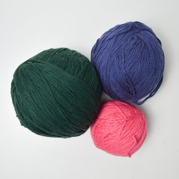 Acrylic + Wool Worsted Weight Yarn - 3 Balls