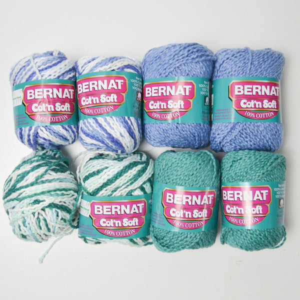 Bernat Cot'n Soft Cotton Yarn - 8 Skeins