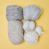 Neutral Wool Yarn Bundle - 6 Balls