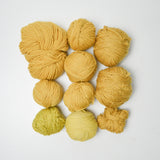 Mustard Yellow Wool Yarn Bundle - 10 Balls