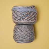 Gray + Tan Variegated Wool + Cashmere Blend Yarn - 2 Balls