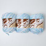 Blue + White Variegated Sugar 'N Cream Cotton Yarn - 3 Balls