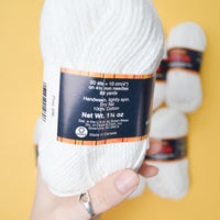 White Patons Cotton Yarn - 9 Skeins