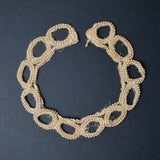 Vintage Hand-Stitched Faux Pearl Beaded Detachable Collar Default Title