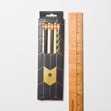 Black, White + Gold Patterned Pencils - Set of 8 Default Title