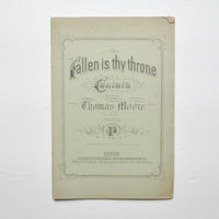 Fallen Is Thy Throne, Boston Oliver Ditson & Co. Antique Sheet Music Booklet Default Title