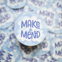 Make & Mend Blue Cloud Sticker