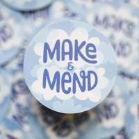 Make & Mend Blue Cloud Sticker