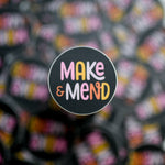 Mini Make & Mend Sticker in Black