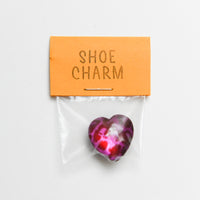 Leopard Heart Rhinestone Shoe Charm