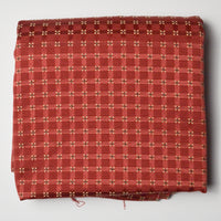 Red Plaid Textured Satiny Woven Upholstery Fabric - 56" x 76" Default Title