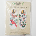 Something Special Chickadees + Cardinals Door Knob Decor Counted Cross Stitch Kit Default Title