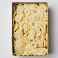 Cream Four-Hole Buttons, Size 36 (7/8") Default Title