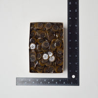 Translucent Brown Four-Hole Tortoiseshell Buttons, Size 34 (7/8") Default Title