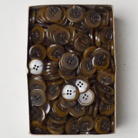 Translucent Brown Four-Hole Tortoiseshell Buttons, Size 34 (7/8") Default Title