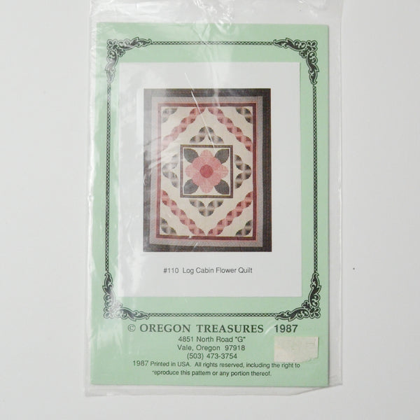 Oregon Treasures #110 Log Cabin Flower Quilt Pattern Default Title