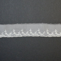 White Floral Lace Trim - By the Yard Default Title