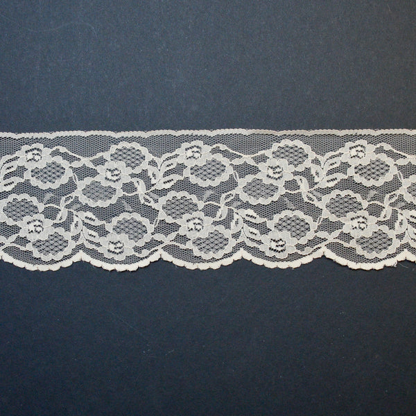 Beige Floral Lace Trim - By the Yard Default Title