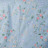 Blue Floral Thick Woven Fabric - By The Yard - 56" Width