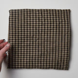 Plaid Brown + Tan Woven Fabric - By The Yard - 60" Width