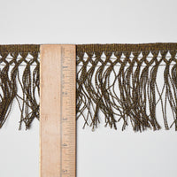 Vintage Dark Gold Metal Fringe Trim, 3.5" Wide Default Title