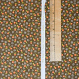 Brown + Orange Floral Swirl Print Quilting Cotton Fabric, 44" Wide - By the Yard Default Title