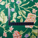 Green Floral Print Canvas Woven Fabric, 48" Wide -  By the Yard Default Title