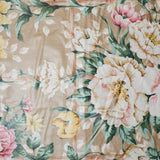 Tan Floral Woven Fabric - 54" Wide - By The Yard