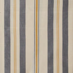 Grey, Tan + Yellow Striped Woven Cotton Fabric - 50" Wide - By The Yard