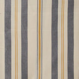 Grey, Tan + Yellow Striped Woven Cotton Fabric - 50" Wide - By The Yard