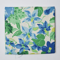 Blue + Green Large Scale Floral Woven - 52" Wide - By The Yard