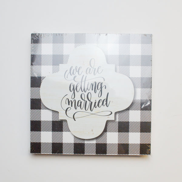 Black + White Wedding Sign - 9" x 9" Default Title