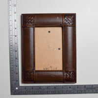 Brown + Wood Leather Frame (Frame Only - No Glass)  - 9" x 7" Default Title